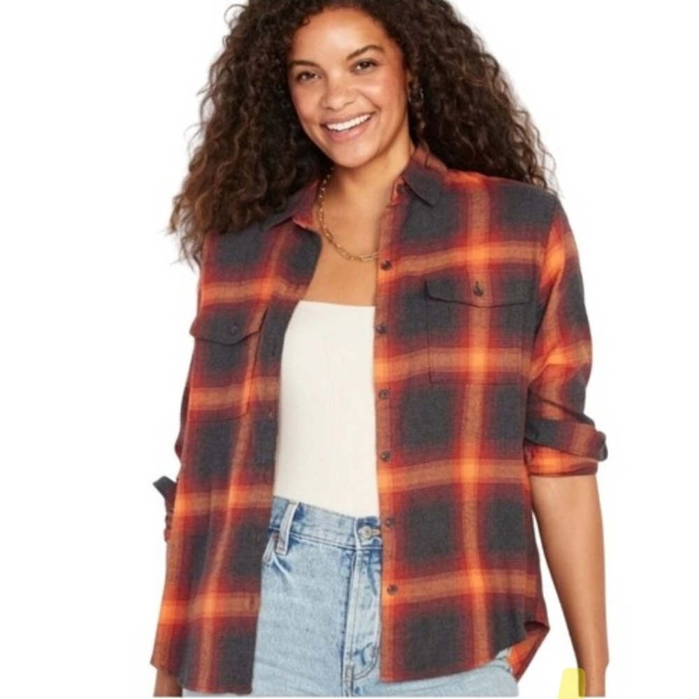 Taylor Swift Evermore Old Navy Plaid Button Down Size Small - Picture 2 of 6